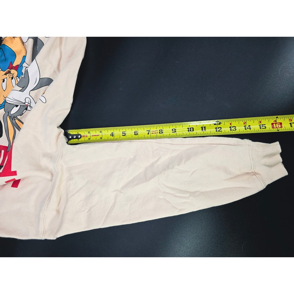 Looney Tunes‎ Crewneck Sweatshirt Bugs Bunny Taz Daffy Bird Cartoon M Medium - Picture 10 of 15